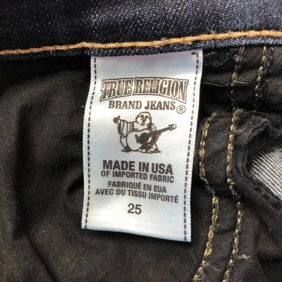 True Religion Made In USA Casey Low Rise Super Skinny Dark Wash Jeans Size 25 - Picture 7 of 15